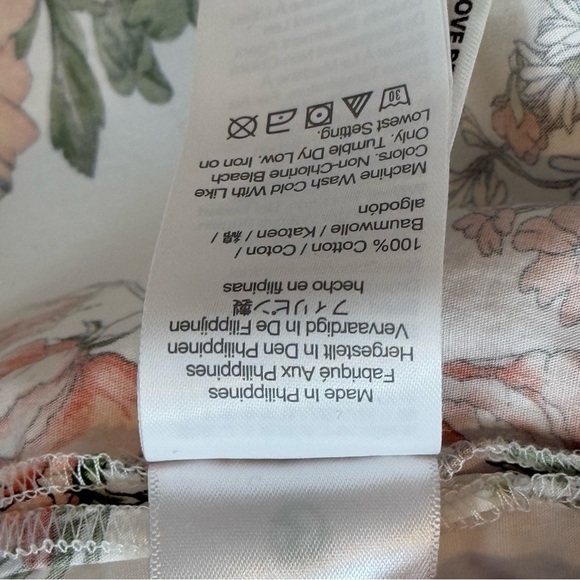 J. Crew Collection Ratti Tropical Floral Print Halter Top SZ S white side zip - Picture 10 of 11